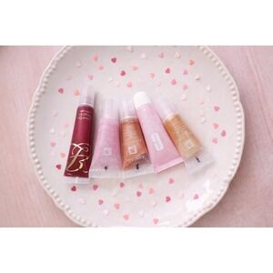 5pc Lip Gloss Bundle NWOB Lancôme Clinique Estée Lauder Clarins Travel Set